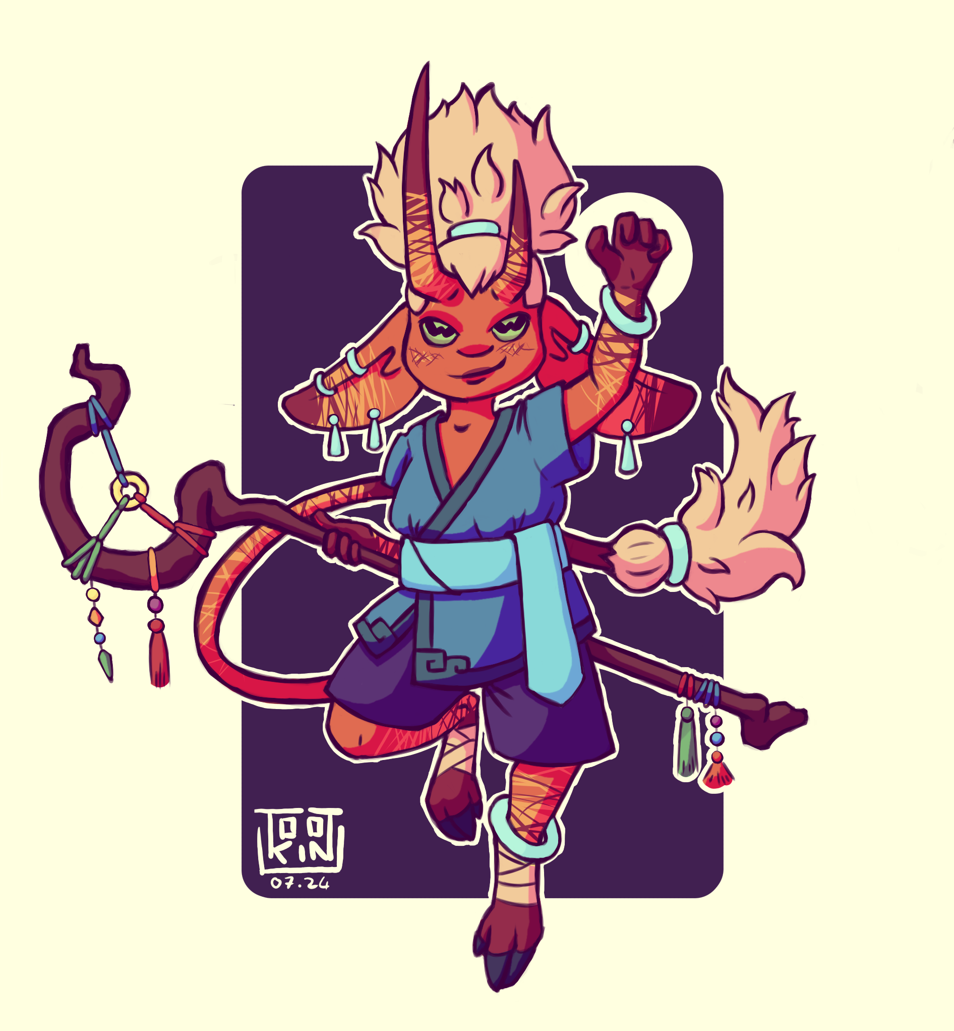 desc: full body painting of an Imp mage
