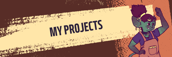 Cute decorative banner that reads "My projects"